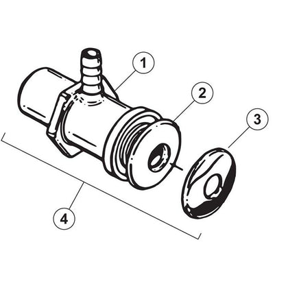 Balboa HydroAir Ozone Jet Assembly (7/8" Hole Size)