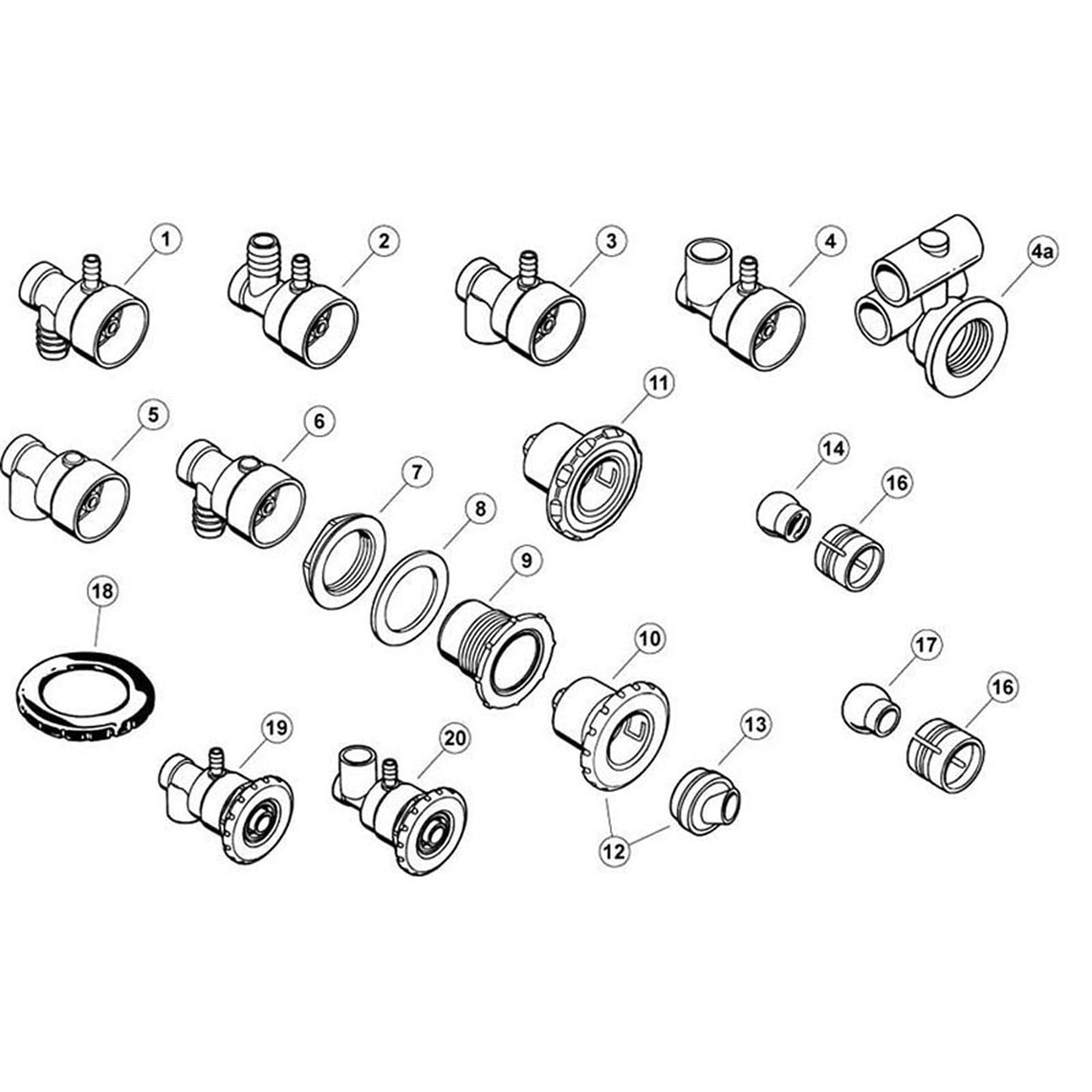 HydroAir Super Micro Magna Series - Adjustable Jet Assy