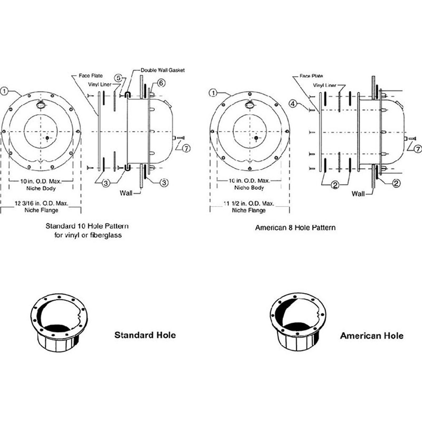 Pentair Large Stainless Steel Niches