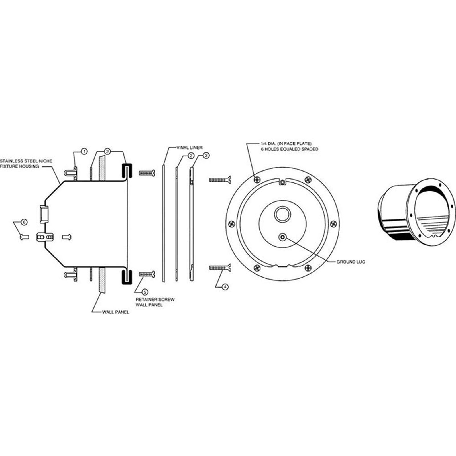 Pentair Small Stainless Steel Niches