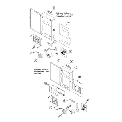 Zodiac Jandy AquaLink Power Center, Sub-Panel, 6614, 6614-LD