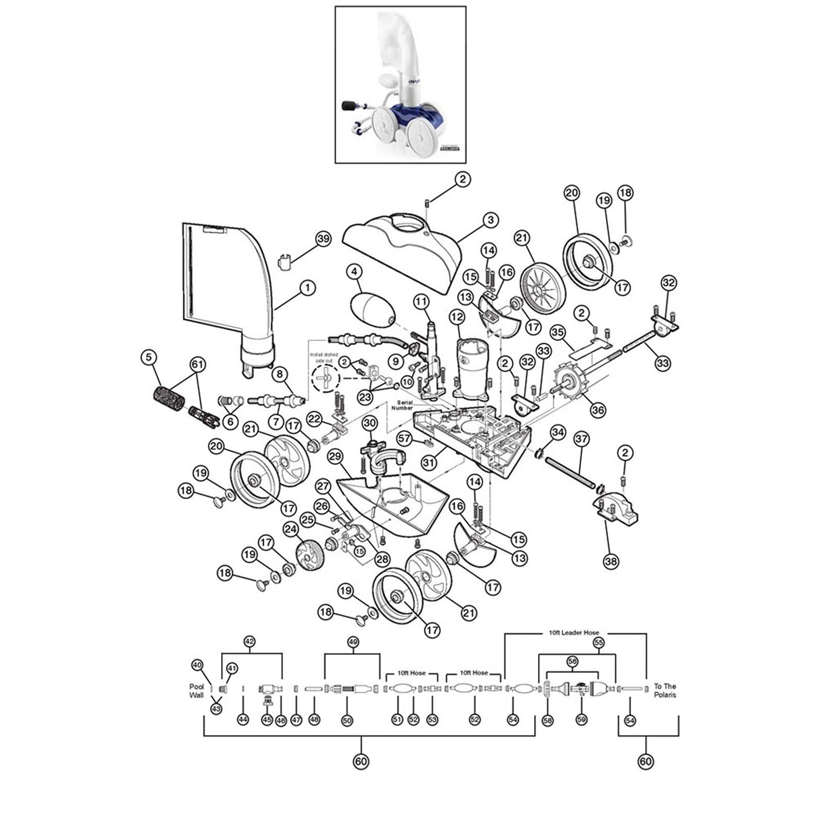 Polaris TR28P Pressure-Side Cleaner