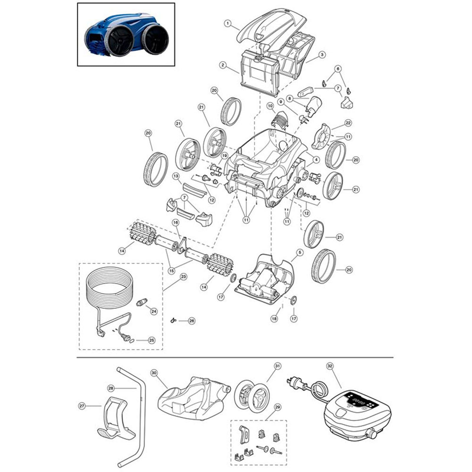 Zodiac Polaris 9400 Sport, Robotic Cleaner