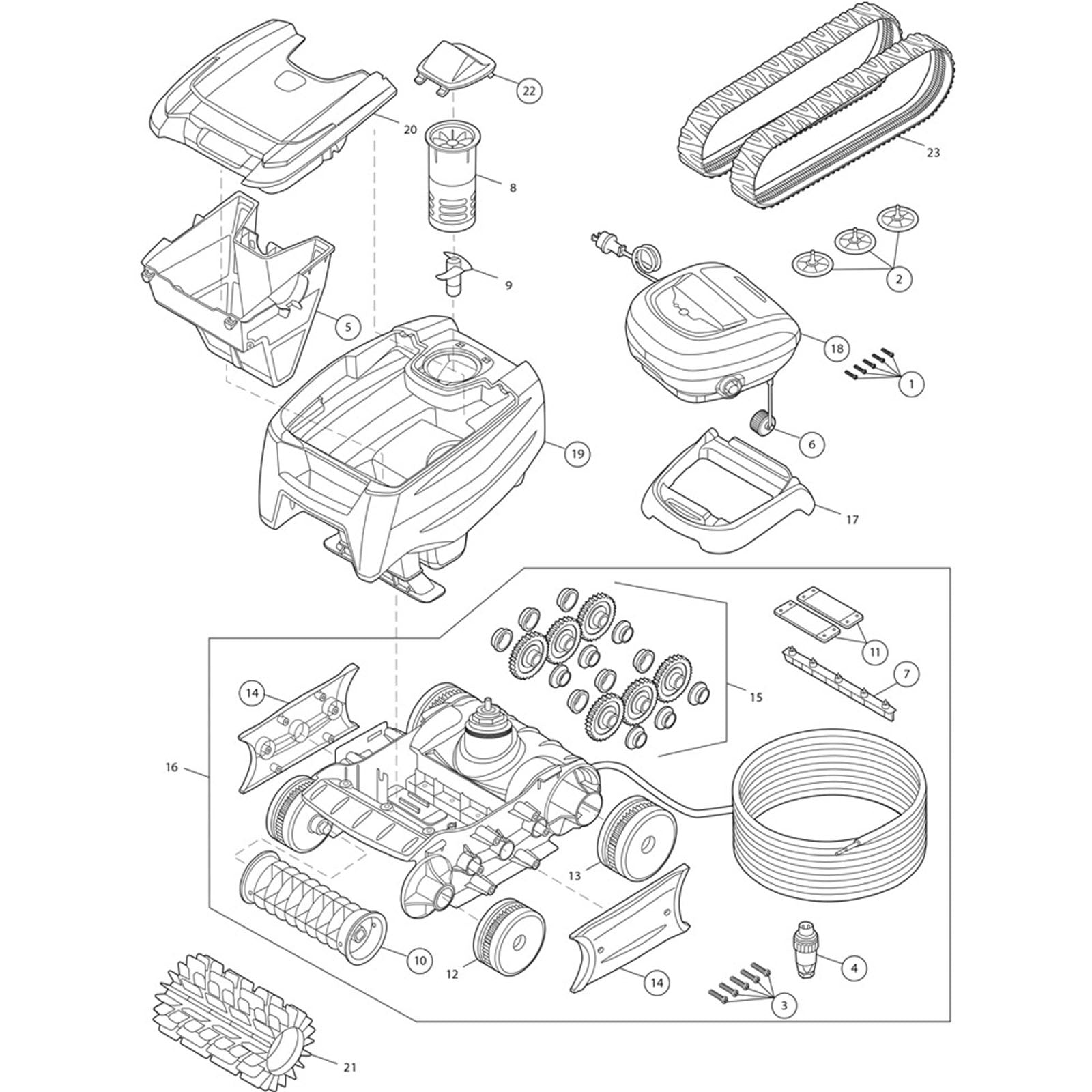 Zodiac Polaris 7000 AG Robotic Cleaner Replacement Parts