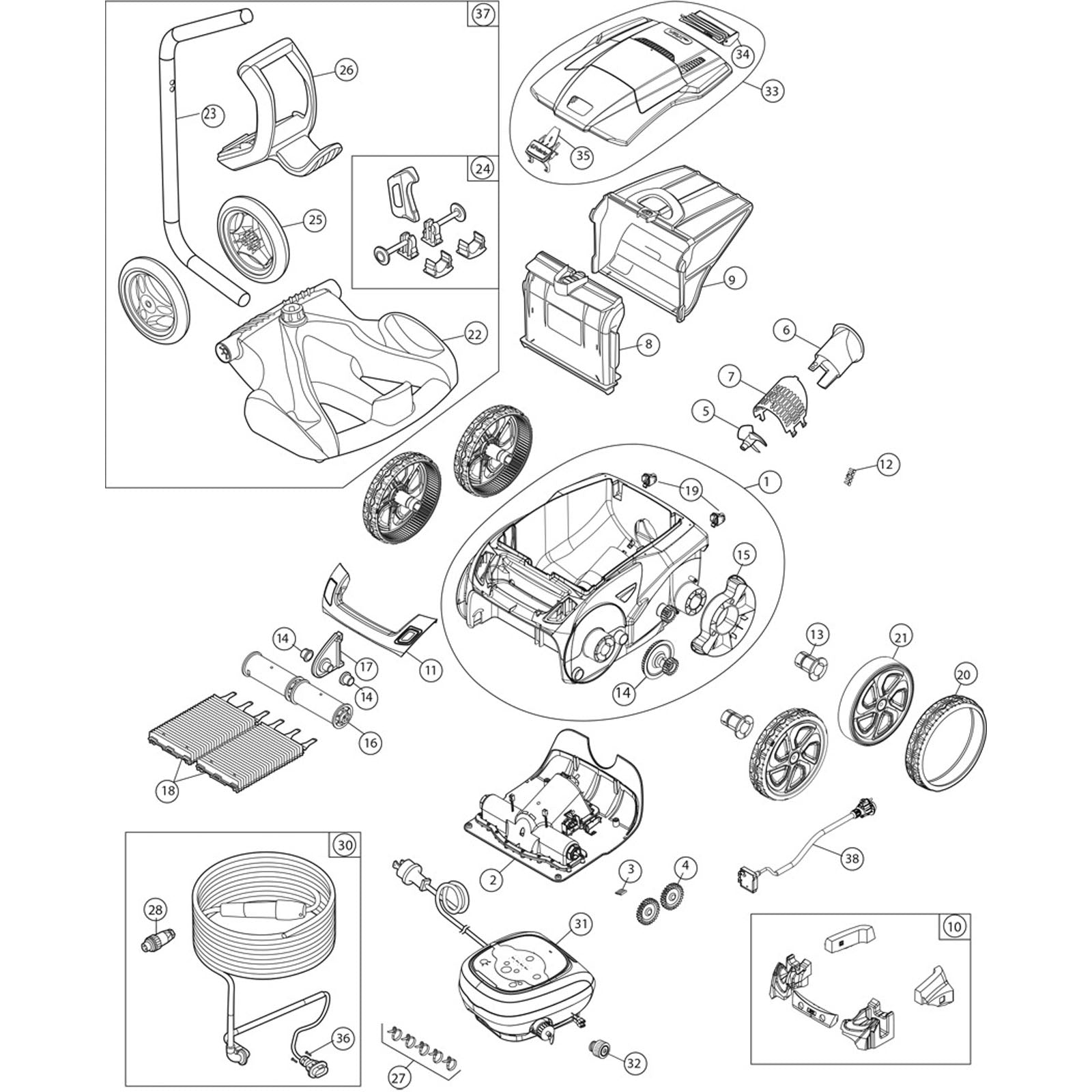 Polaris VRX iQ Robotic Cleaner Replacement Parts