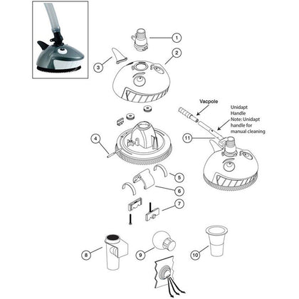 Pentair Kreepy Krauly Lil' Shark Suction Cleaner,2013 Model