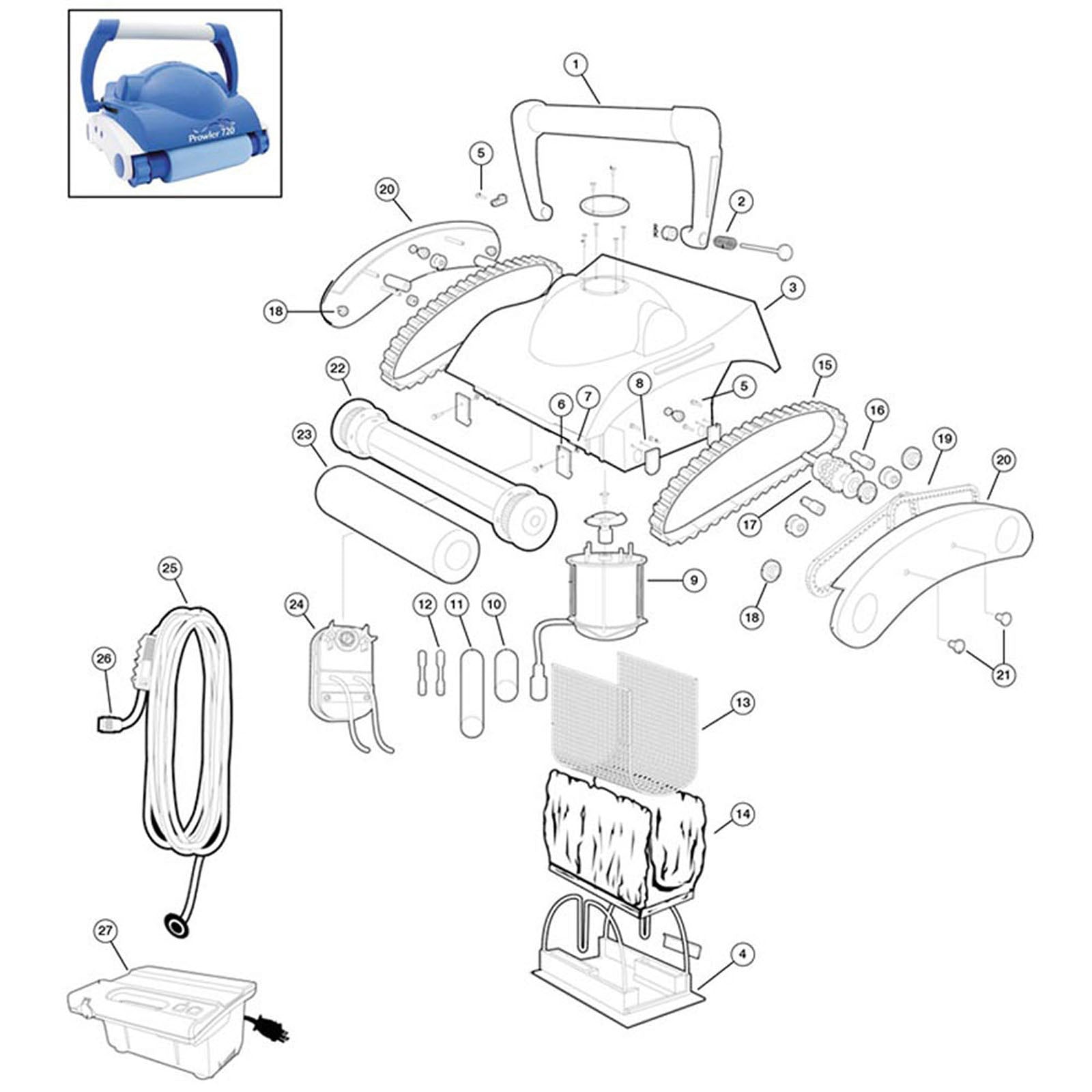 Pentair Kreepy Krauly Prowler 720, Robotic Cleaner