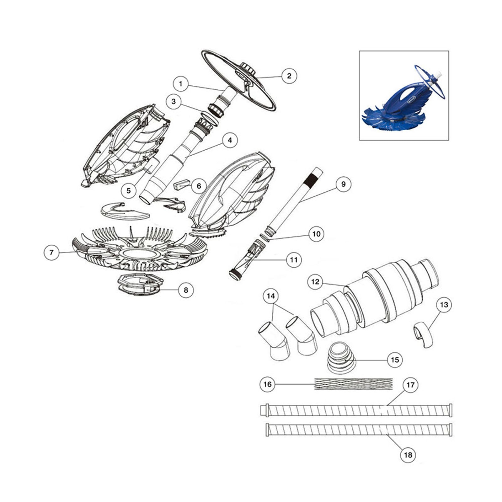 Jacuzzi J-D300 Suction Side Pool Cleaner