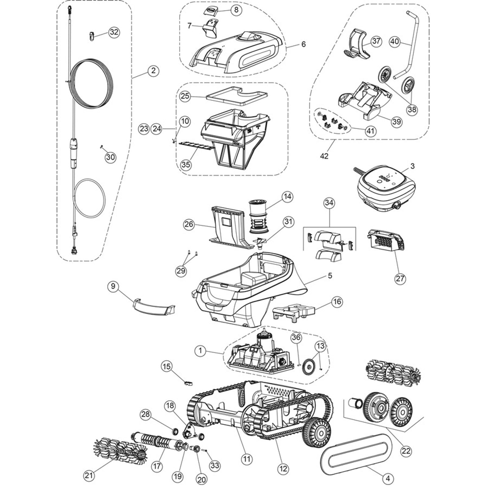 Jacuzzi JCRX Robotic Cleaner Replacement Parts