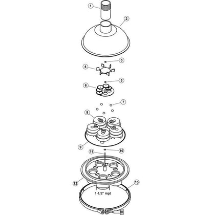 A&A Manufacturing 5 Port 1-1/2" Gould In-Floor Valve