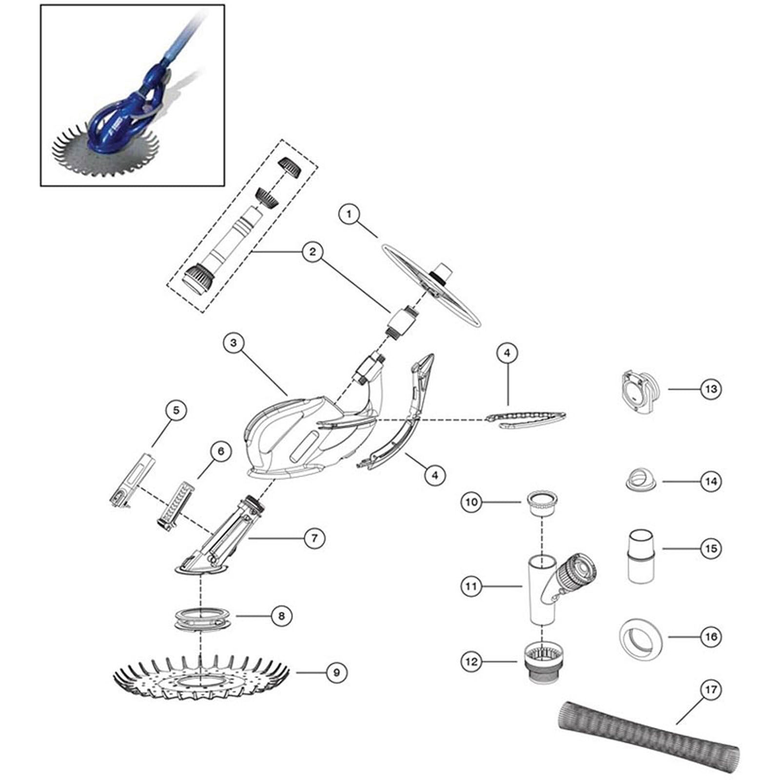 Pentair Kreepy Krauly Kruiser Suction Cleaner, 2012 Model