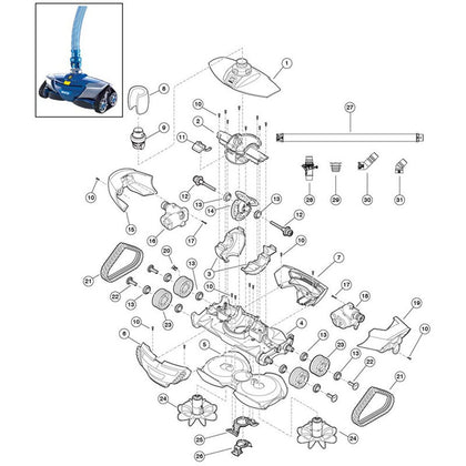 Zodiac MX8/MX8 Elite, Suction Side Cleaner