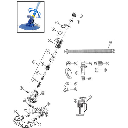 Zodiac T5 Duo, Suction Side Cleaner