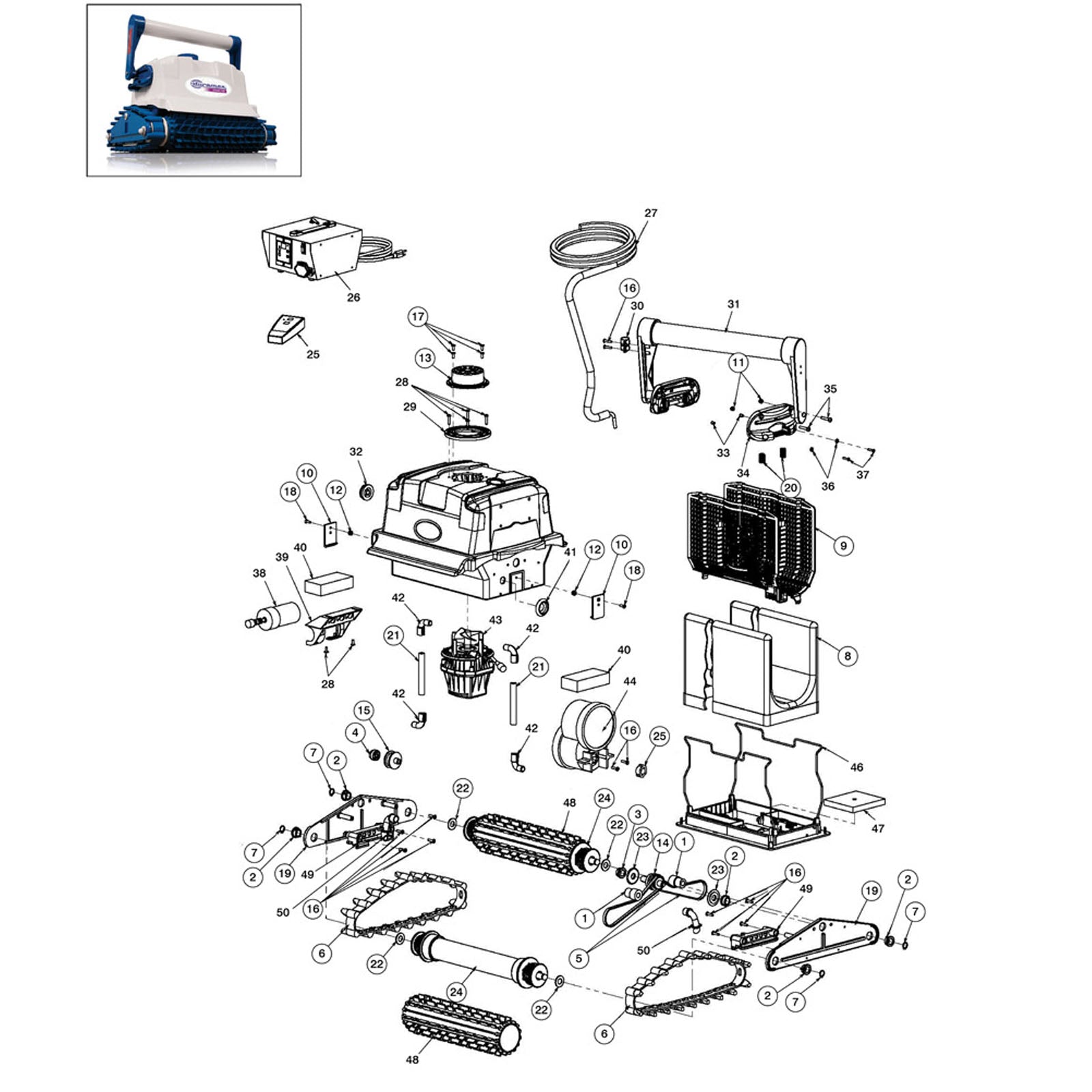 Aqua Products Duramax Junior T-RC Robotic Cleaner