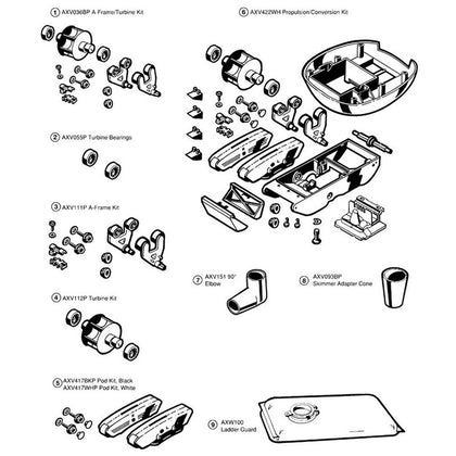 Part Kits/Accessories for AquaBug,AquaDroid/Elite,Diver Dave