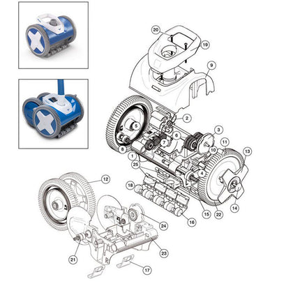 Hayward Phoenix 2 Wheel & 4 Wheel Suction Pool Cleaner